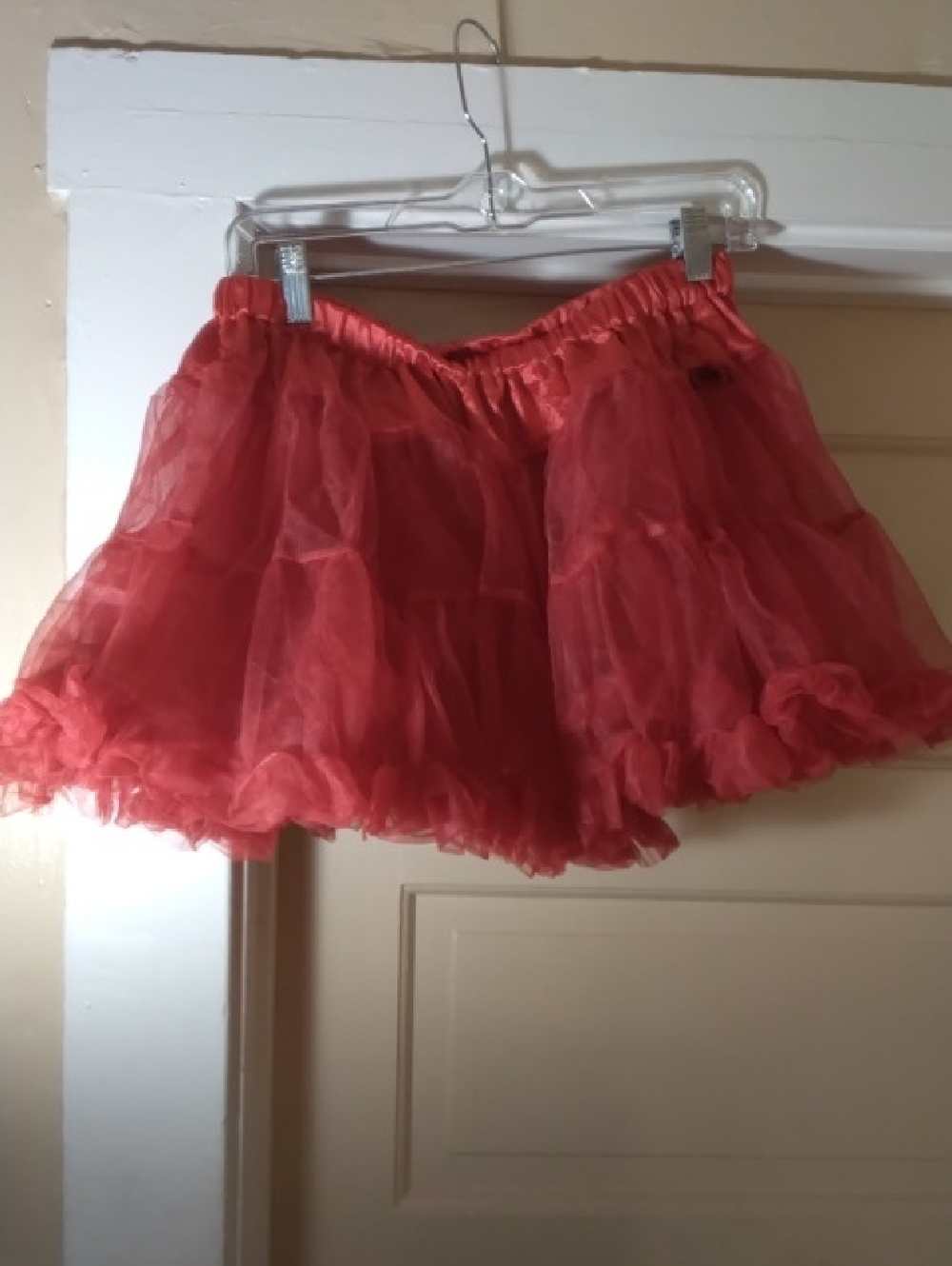 Leg Avenue Red Layered Tulle Skater Mini Skirt